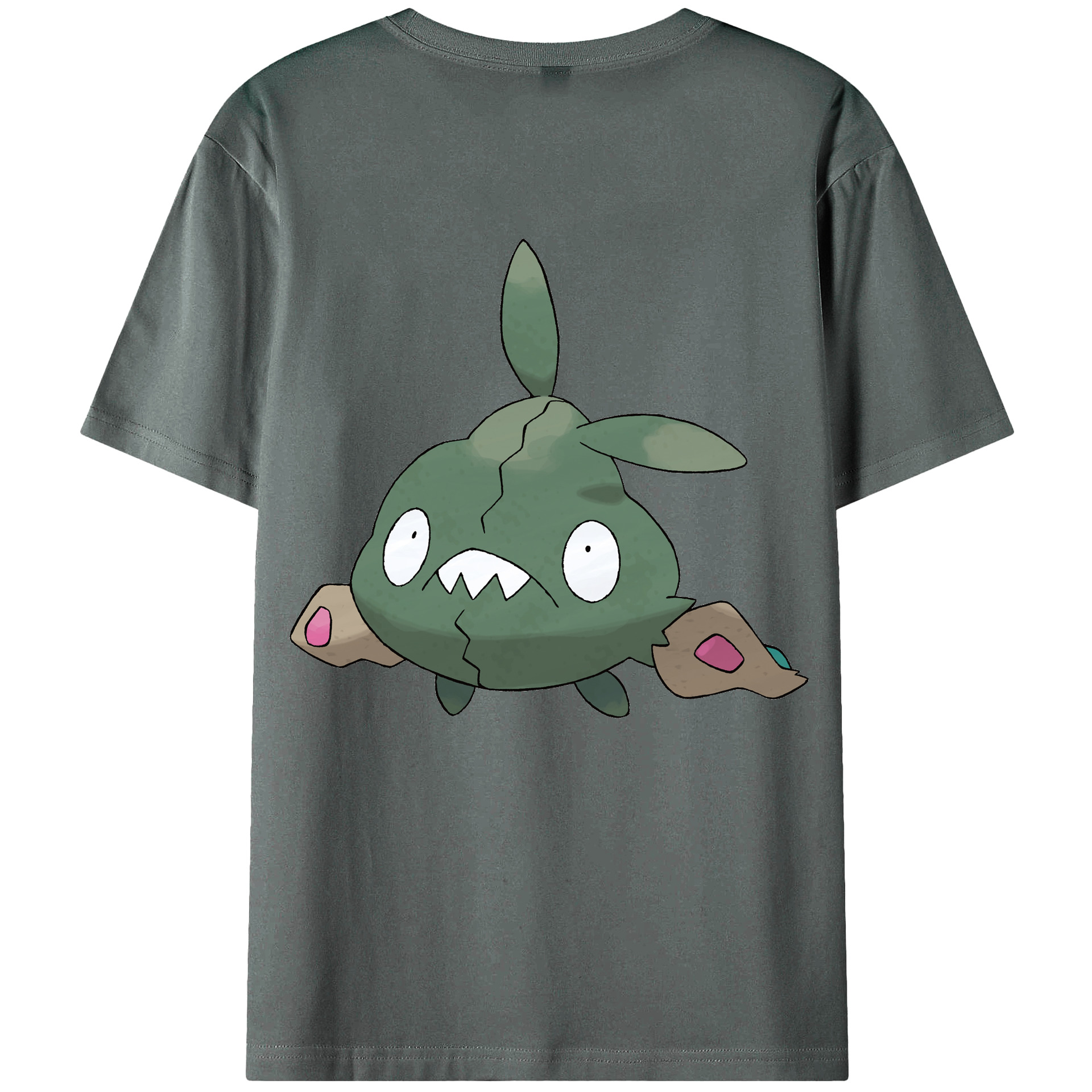 （画像用） ポケットモンスター Pokémon 綿100％ メンズ半袖Tシャツ（バックプリント） 通気性